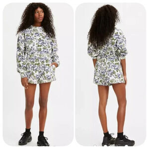 NWOT Levi's Marty Sweat Shorts Floral Sz L